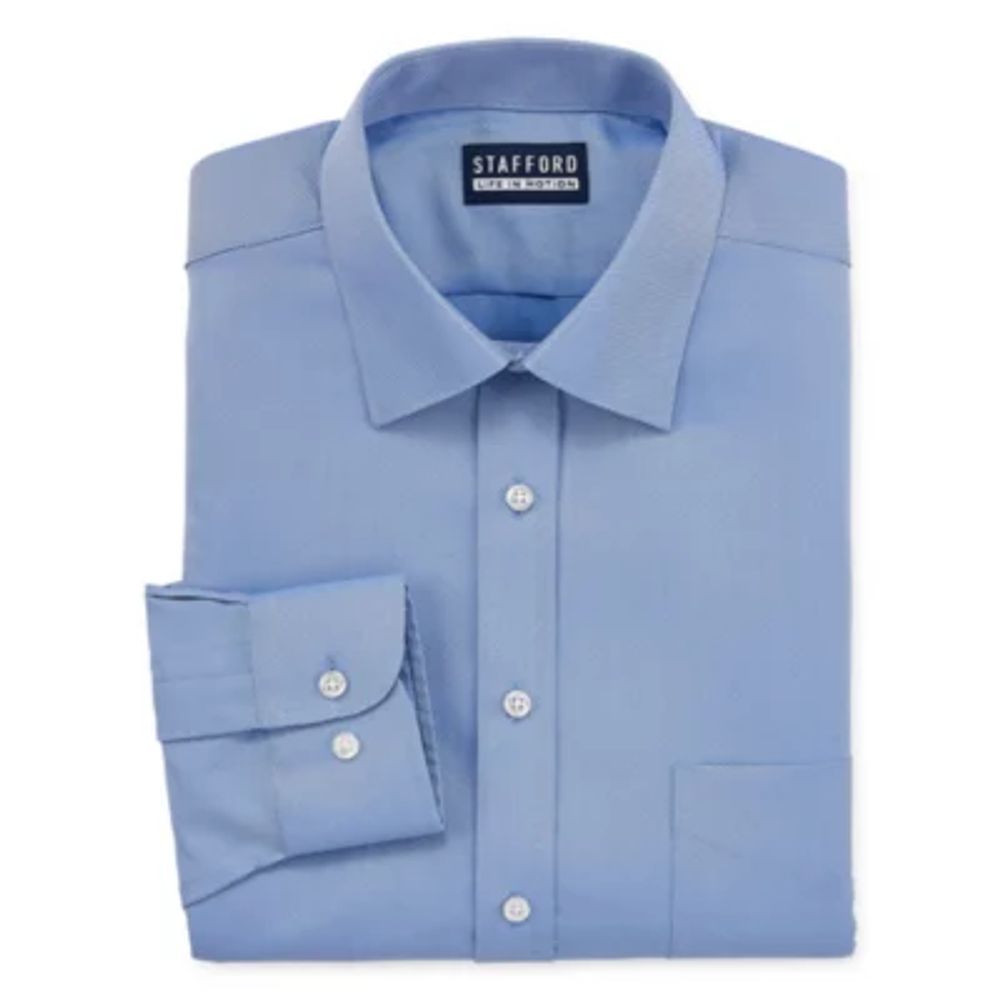 Stafford Coolmax All Season Mens Moisture Wicking Dress Shirt