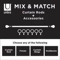 Umbra Mix & Match Acrylic Pleated 2-pc. Finials