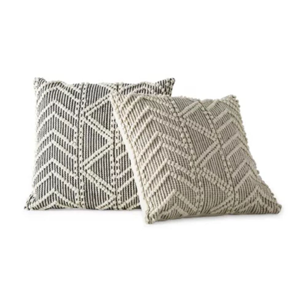 Linden Street Nubby Chevron Square Throw Pillow