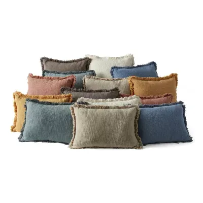 Linden Street Solid Texture Slub Square Throw Pillows