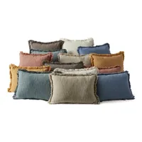 Linden Street Solid Texture Slub Square Throw Pillow