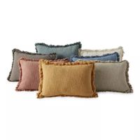 Linden Street Solid Texture Slub Oblong Throw Pillow