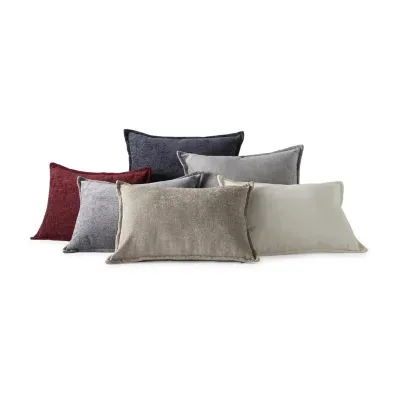 Liz Claiborne Solid Chenille Lumbar Pillows