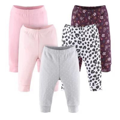 The Peanutshell Baby Girls 5-pc. Cuffed Pull-On Pants