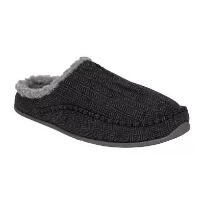 Deer Stags Nordic Mens Clog Slippers Wide Width