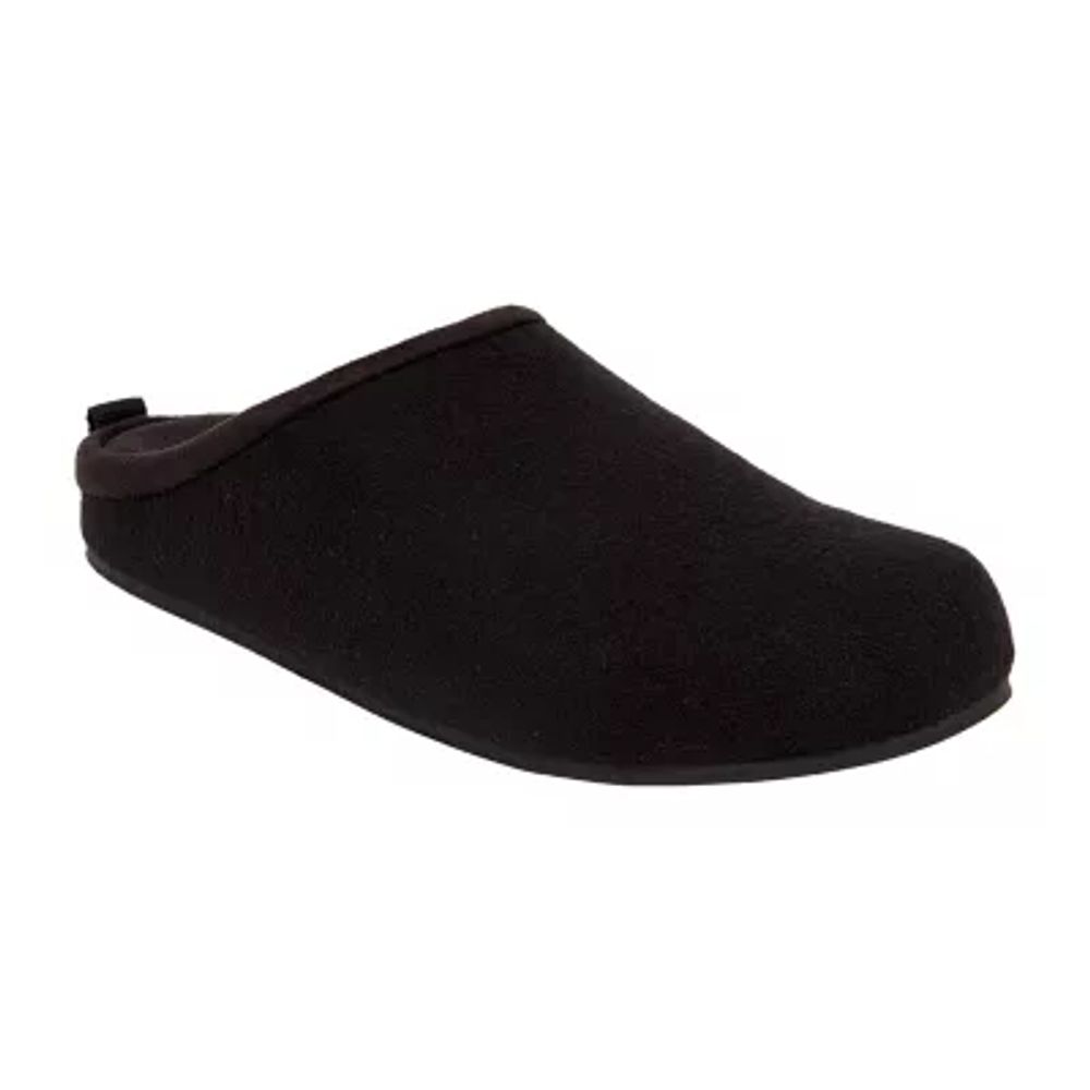 Dearfoams Men's Asher Quilted Clog Slippers, Color: Black - JCPenney