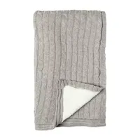 3 Stories Trading Company Cable Knit Sherpa Baby Blanket