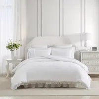 Laura Ashley Eyelet Ruffle Midweight Comforter Set