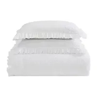 Laura Ashley Eyelet Ruffle Midweight Comforter Set