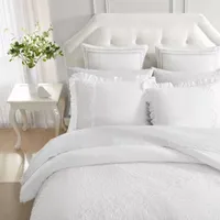 Laura Ashley Eyelet Ruffle Midweight Comforter Set