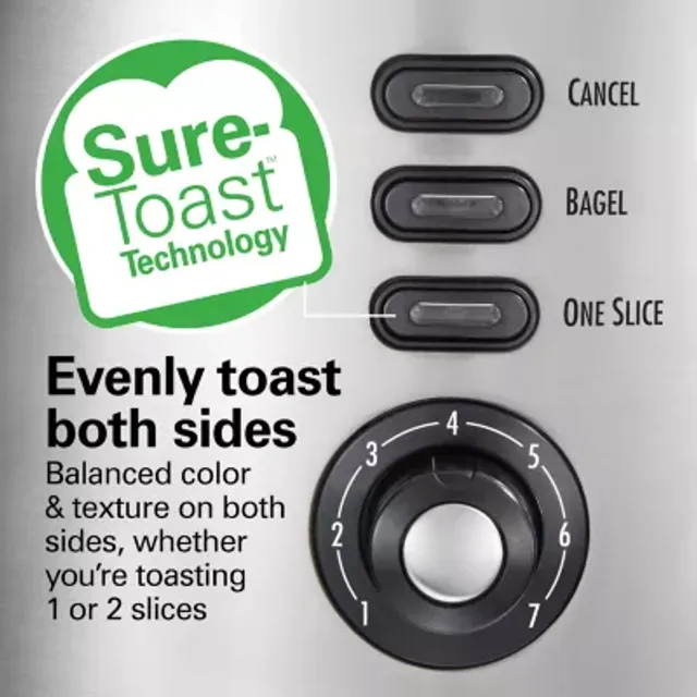 Hamilton Beach Sure-Toast 2-Slice Wide-Slot Toaster with Toast