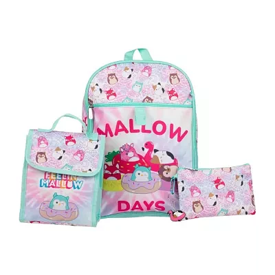 Licensed 5 Piece Squishmallows Feelin Mallow Backpack Set with Lunch Bag