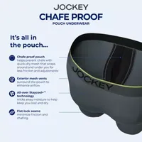 Jockey Chafe Proof Pouch Cotton Mens 3 Pack Boxer Briefs