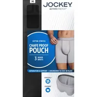 Jockey Chafe Proof Pouch Cotton Mens 3 Pack Boxer Briefs