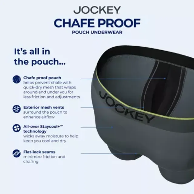 Jockey Chafe Proof Pouch Microfiber Mens 3 Pack Long Leg Boxer