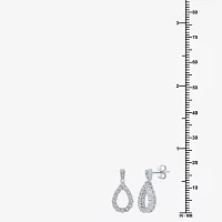 Yes, Please! 1/10 CT. T.W. Natural White Diamond Sterling Silver Pear Drop Earrings