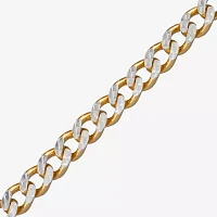 Made in Italy 24K Gold Over Silver 20 Inch Solid Curb Chain Necklace