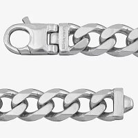 Made in Italy Mens Sterling Silver 8 1/2 Inch Solid Curb Chain Bracelet