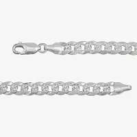 Sterling Silver 22 Inch Solid Curb Chain Necklace