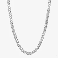 Sterling Silver 22 Inch Solid Curb Chain Necklace