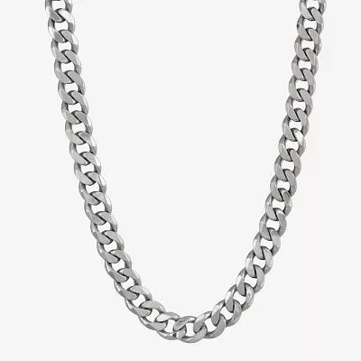 Sterling Silver 22 Inch Solid Curb Chain Necklace