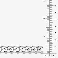 Sterling Silver 22 Inch Solid Curb Chain Necklace