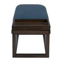 Lenora Upholstered Tray-Top Bench