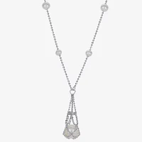 Cultured Freshwater Pearl Sterling Silver Lace Necklace