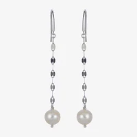 7-8Mm Cultured Freshwater Pearl Sterling Silver Earrings