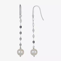 7-8Mm Cultured Freshwater Pearl Sterling Silver Earrings