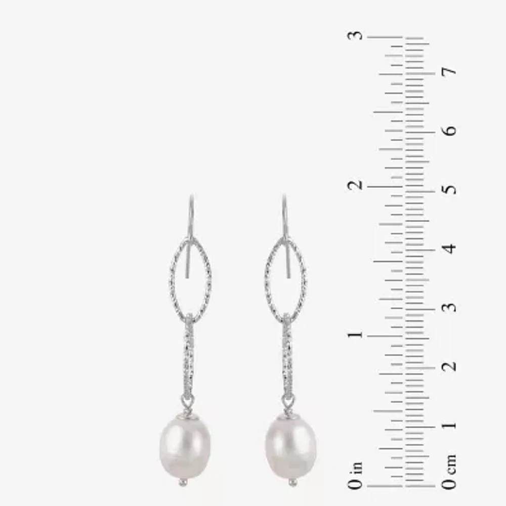 8.5-9Mm Cultured Freshwater Pearl Sterling Silver Earrings