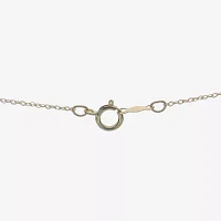 Genuine Jade 10K Yellow Gold Disc Pendant Necklace