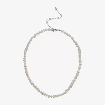 Womens White 13 Inch Strand Necklace