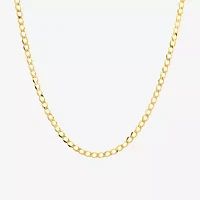 Made in Italy 10K Gold 20 Inch Solid Curb Chain Necklace