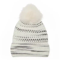 a.n.a Space Streak Womens Pom Beanie