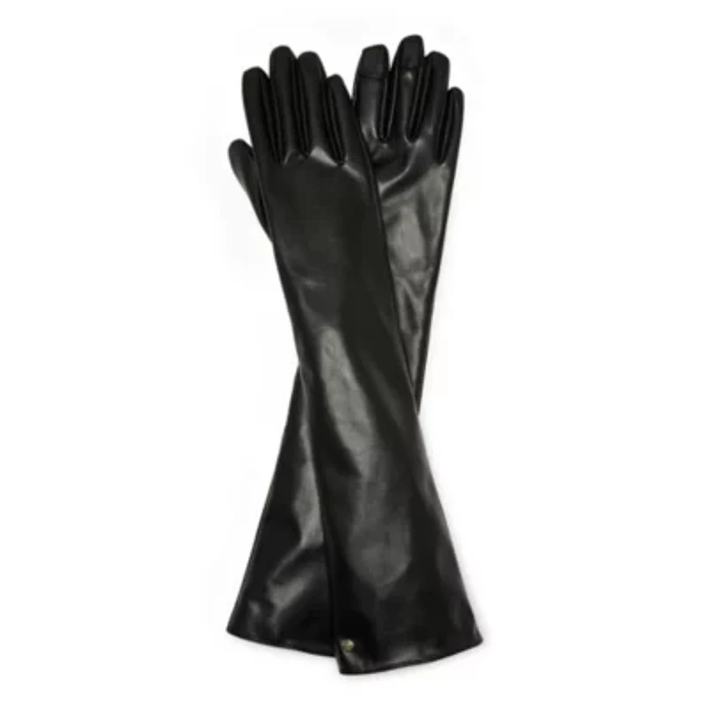 Liz Claiborne Long Pu Glove W Logo Cold Weather Gloves