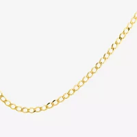 Made in Italy 10K Gold 20 Inch Solid Curb Chain Necklace