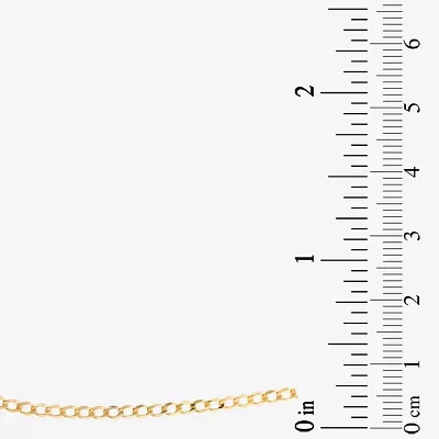 Made in Italy 10K Gold 20 Inch Solid Curb Chain Necklace