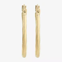 10K Gold 18mm Round Hoop Earrings