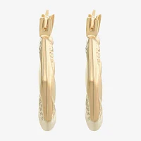 10K Gold 13mm Round Hoop Earrings
