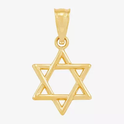 Star Of David Unisex Adult 14K Gold Star Pendants
