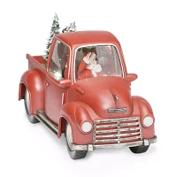 Roman 7in Led Swirl Truck Christmas Tabletop Decor