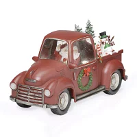 Roman 7in Led Swirl Truck Christmas Tabletop Decor