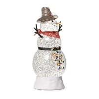 Roman 10.5" Led Swirl Cowboy Snowman Christmas Tabletop Decor