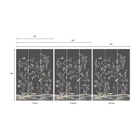 Tempaper Garden Midnight Mural Wallpaper