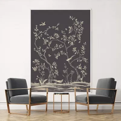 Tempaper Garden Midnight Mural Wallpaper