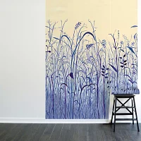 Tempaper June Grass Indigo Mural Wallpaper