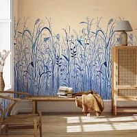 Tempaper June Grass Indigo Mural Wallpaper