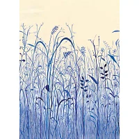 Tempaper June Grass Indigo Mural Wallpaper