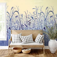 Tempaper June Grass Indigo Mural Wallpaper